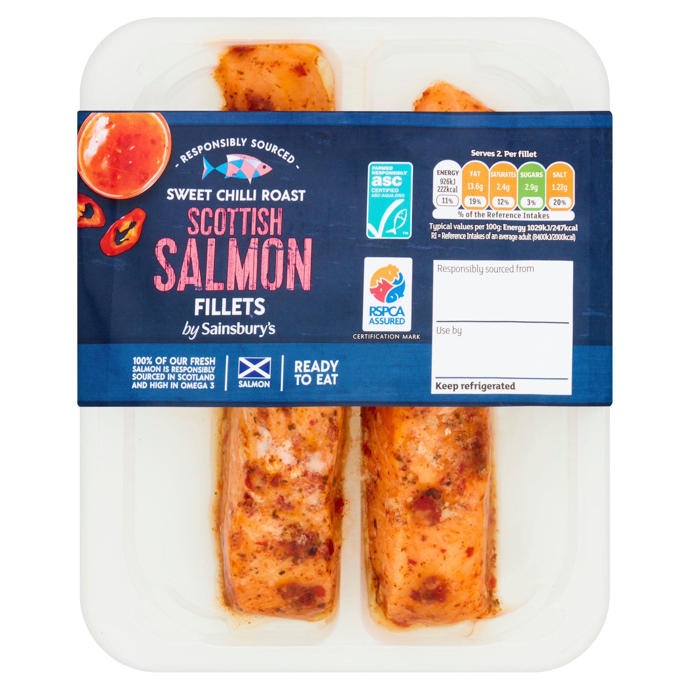 Sainsbury's Sweet Chilli ASC Scottish Salmon Portions x2 180g (Ready to eat) GOODS Sainsburys   