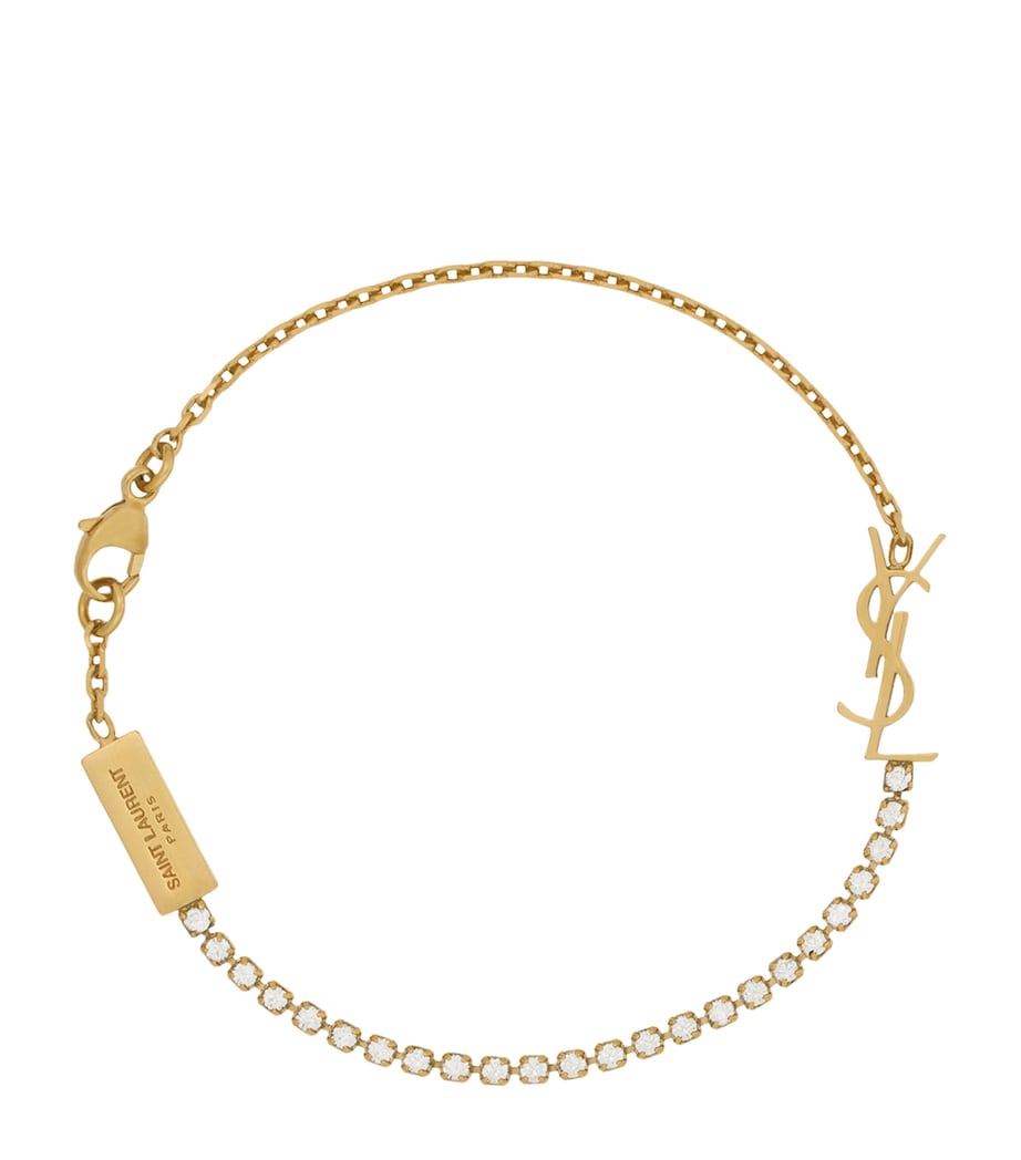 Saint Laurent Cassandre embellished bracelet, imported from the UK