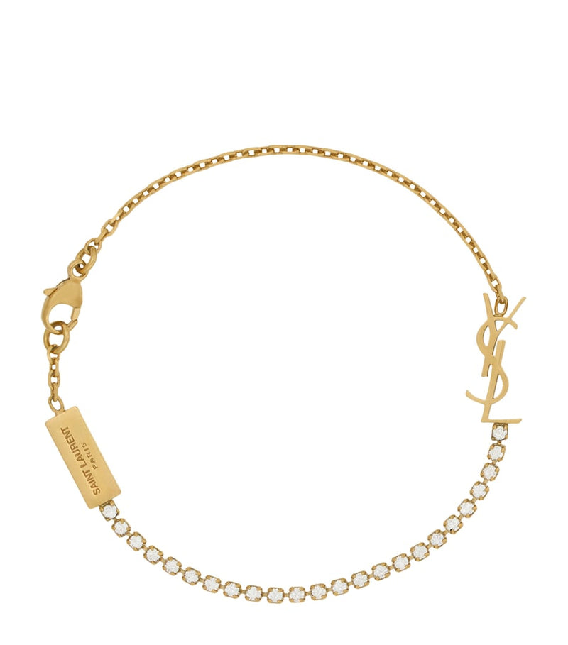 Saint Laurent Cassandre embellished bracelet, imported from the UK
