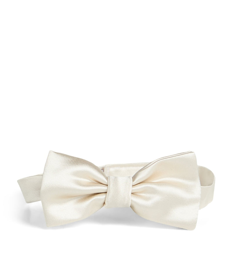 Brunello Cucinelli kids satin bow tie, imported from the UK
