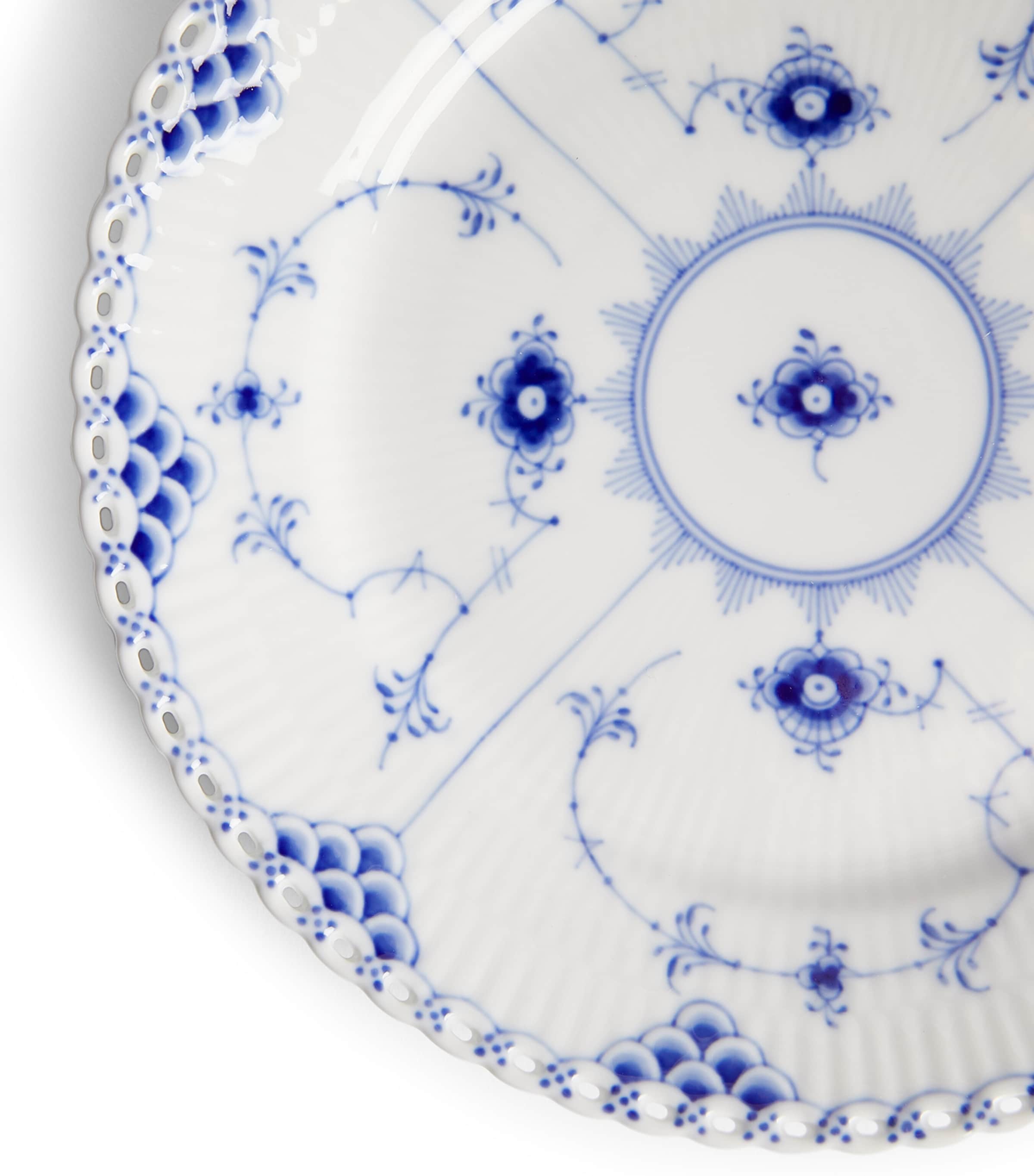 Royal Copenhagen Blue Fluted Full Lace plate 19cm, imported from the UK