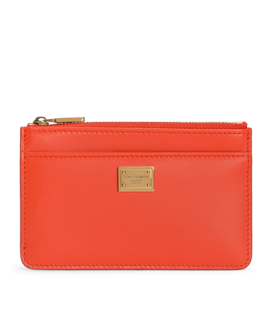 Dolce&Gabbana leather card holder with gold hardware - British product