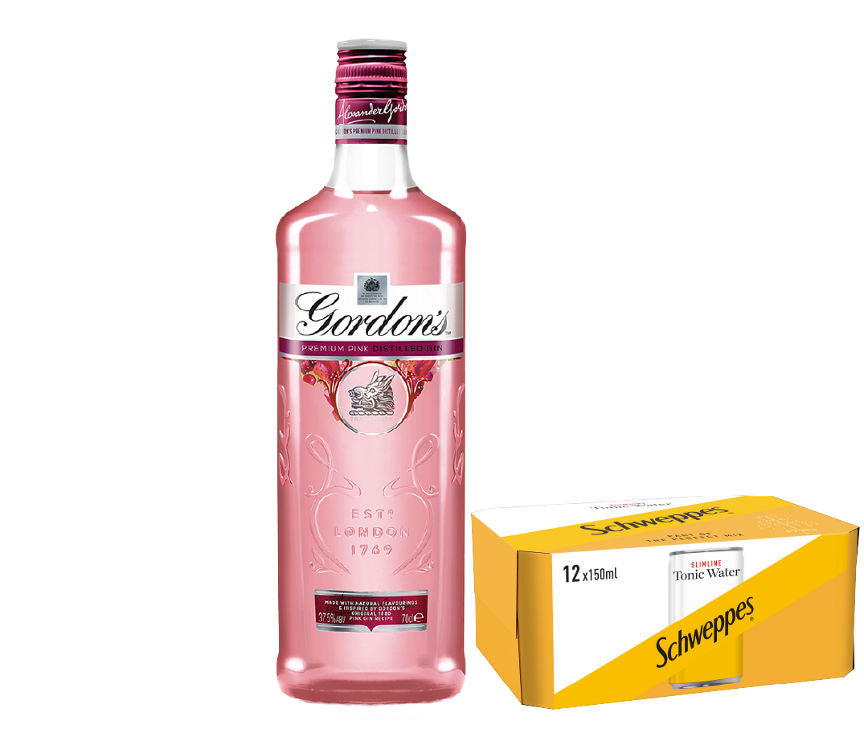 Gordons Pink Gin & Schweppes Tonic Cans Bundle