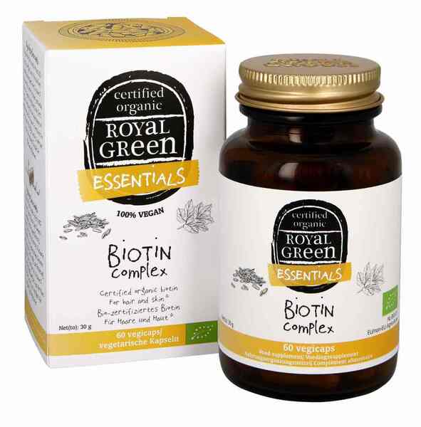 Royal Green Biotin Complex 60 capsules, imported from the UK