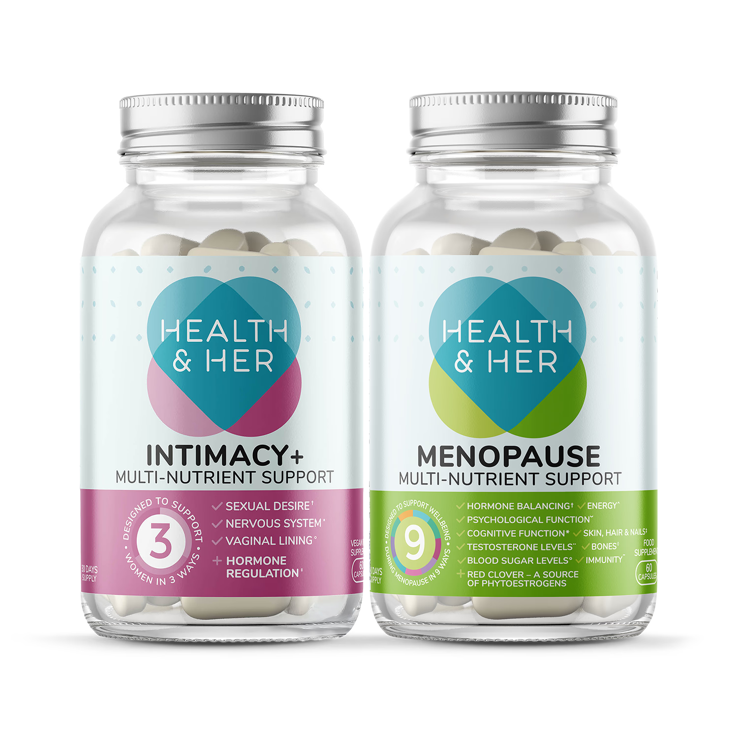 Health & Her menopause supplement bundle, imported from the UK