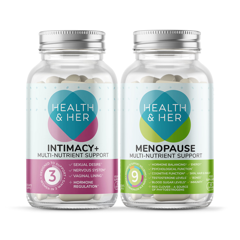 Health & Her menopause supplement bundle, imported from the UK