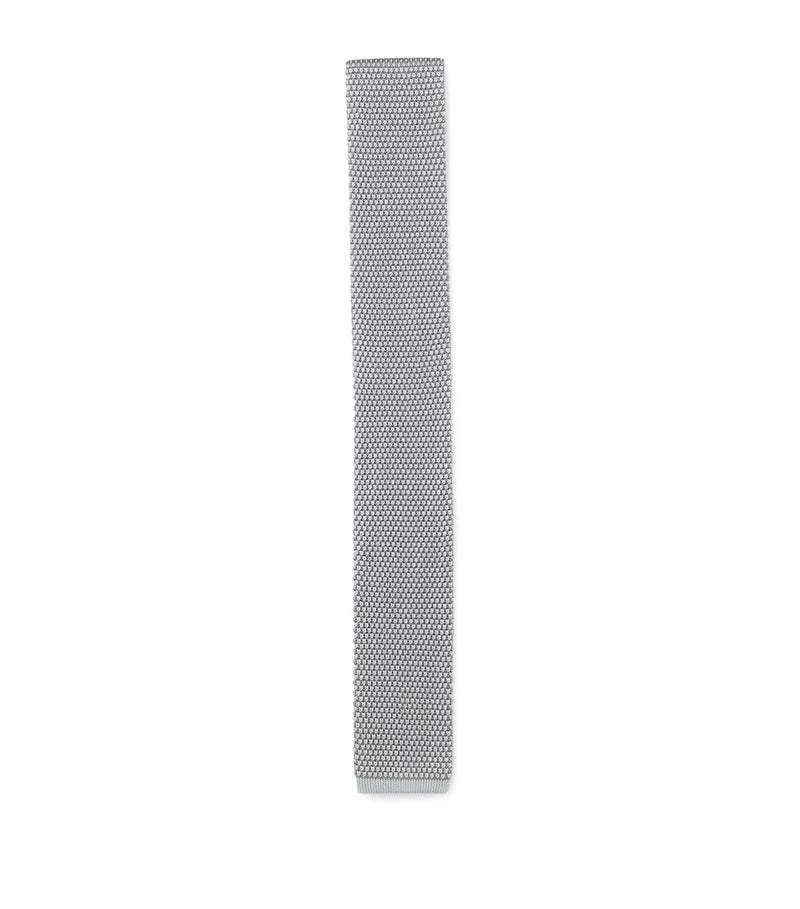 BOSS knitted silk tie with textured weave (British brand)