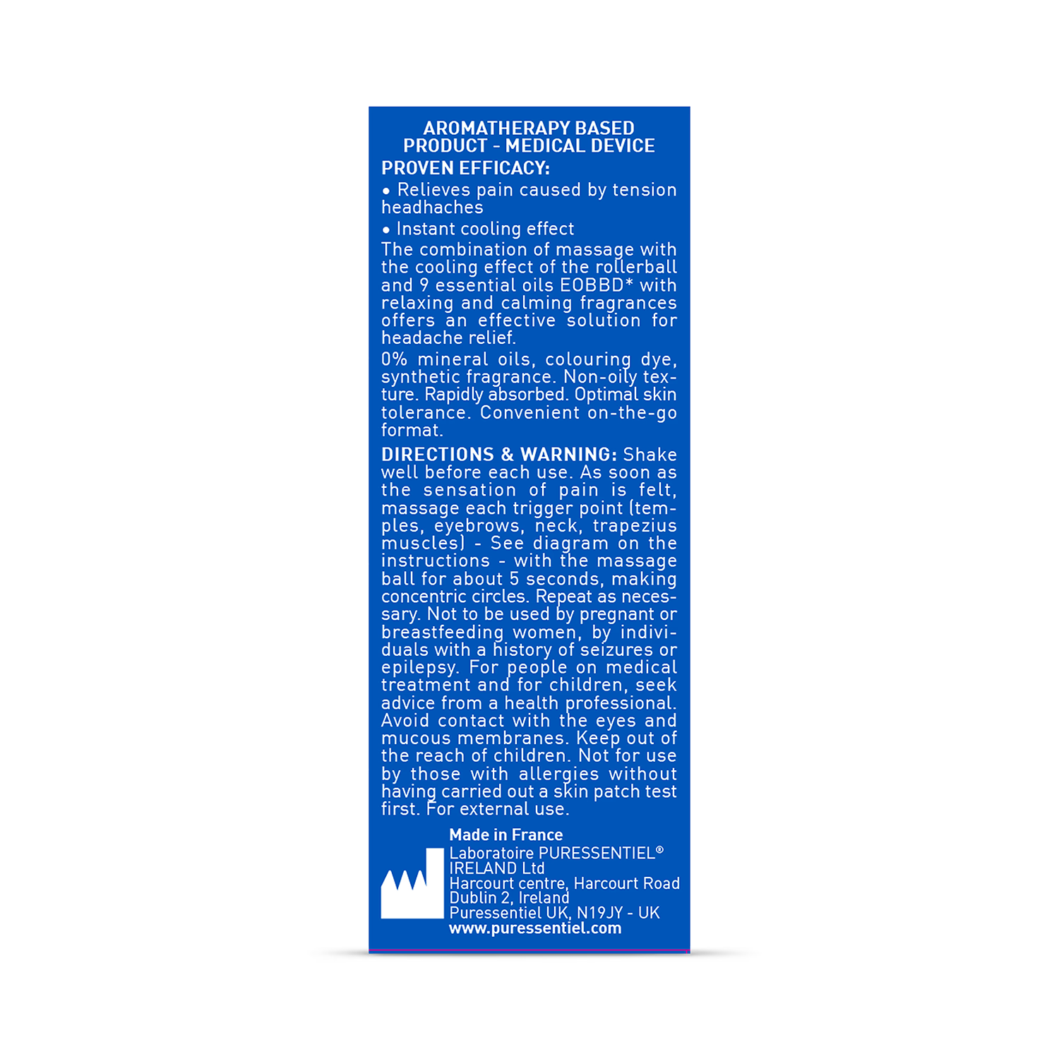 Puressentiel Migra-Pure headache roll-on 5ml (British brand)