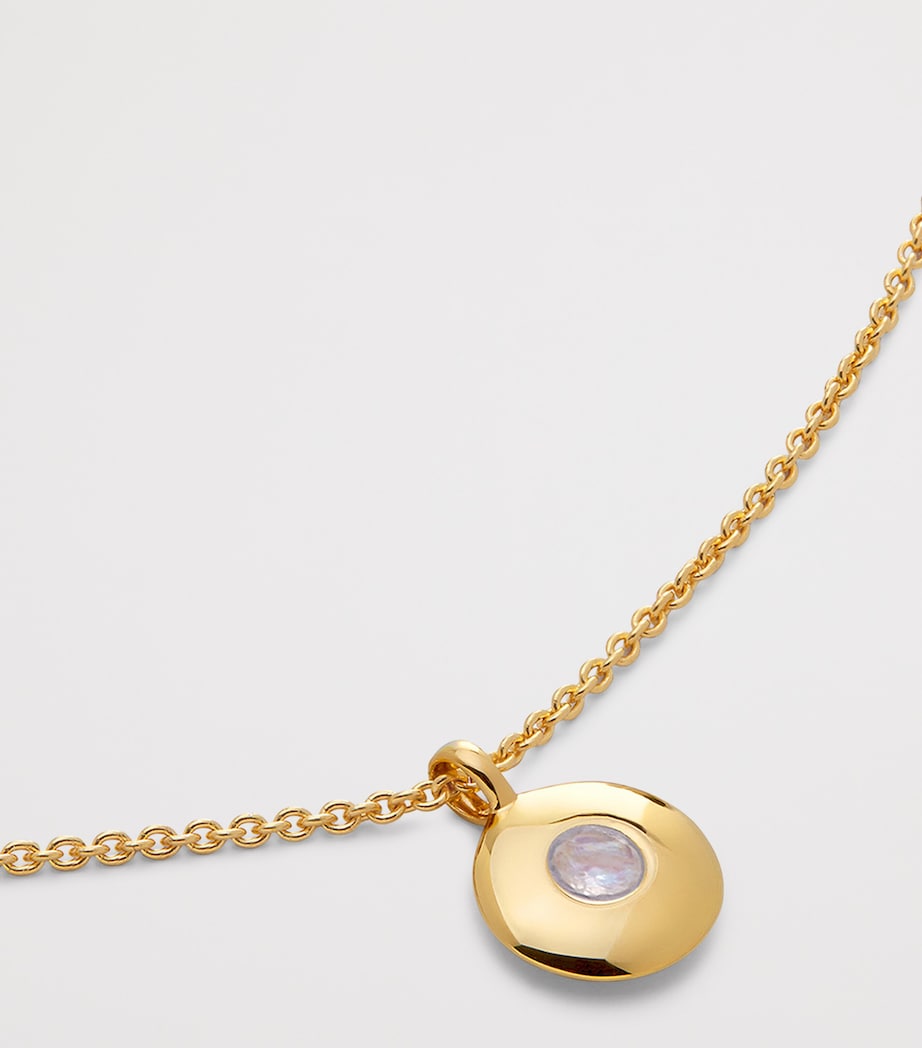 Monica Vinader gold vermeil moonstone necklace (British brand)
