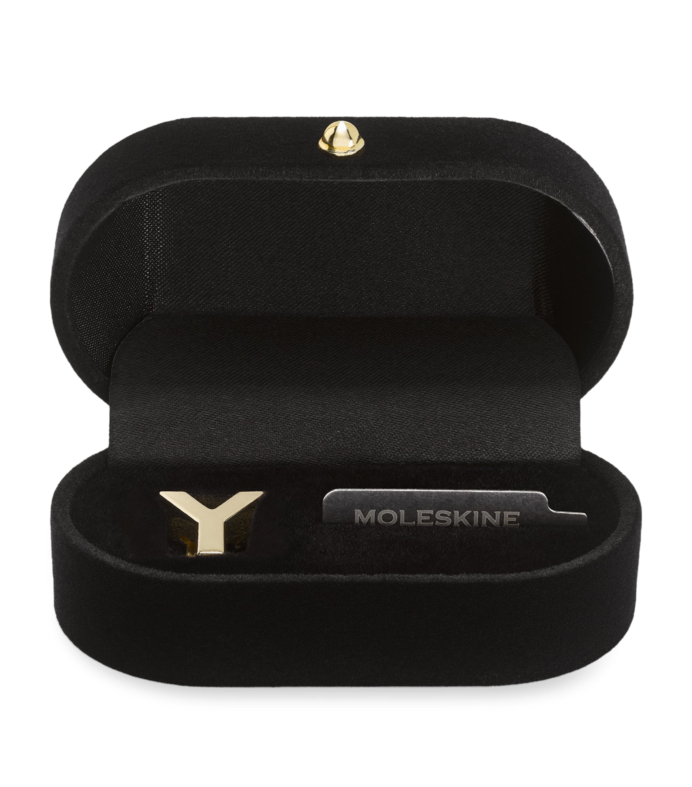 Moleskine gold-plated Y charm for notebooks, imported from the UK
