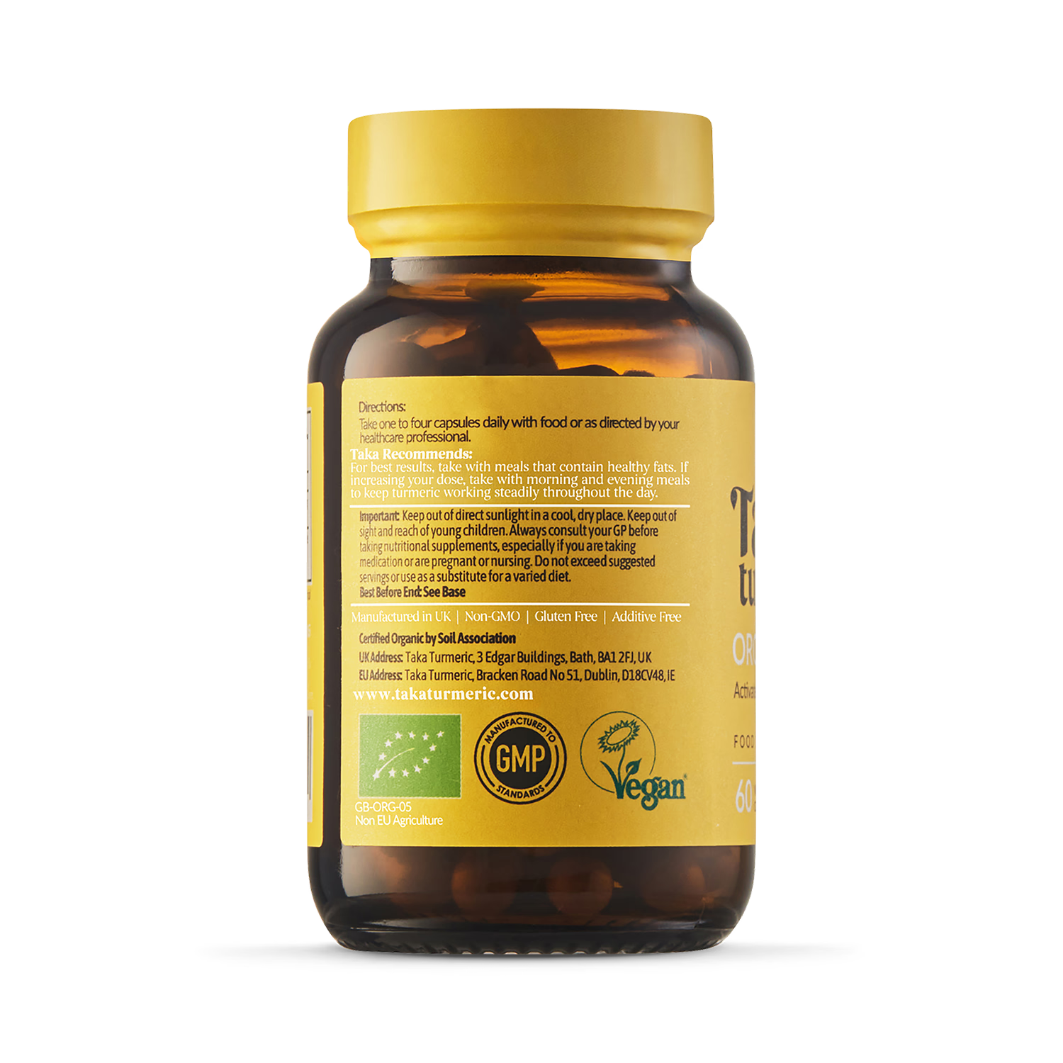 Taka Turmeric turmeric capsules with black pepper extract 60 capsules (British brand)