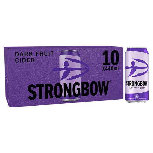 Strongbow Dark Fruit Cider Cans 10 x 440ml GOODS Sainsburys   