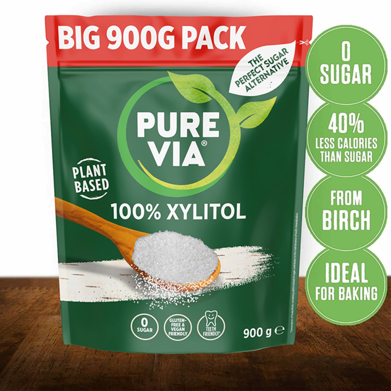 Pure Via 100% Xylitol sweetener 900g (British brand)