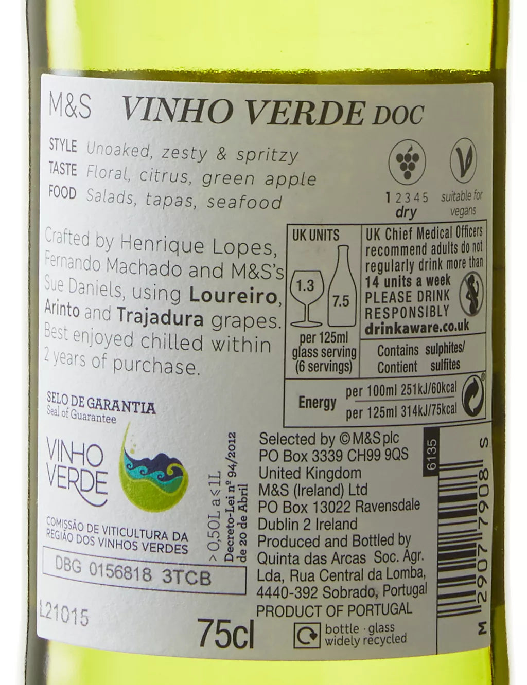 Vinho Verde - Case of 6 Liqueurs and Spirits M&S   