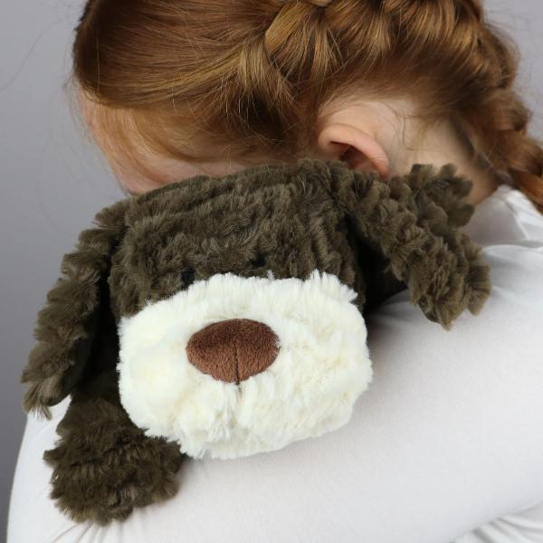 The Wheat Bag Co plush dog dark brown - British product