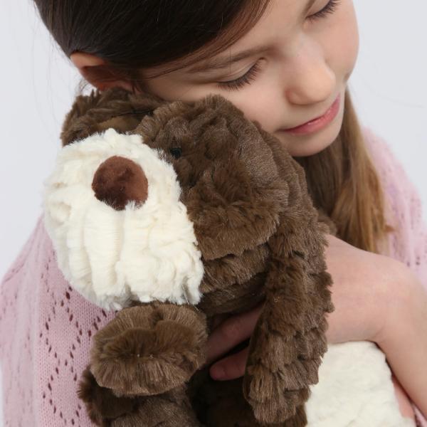 The Wheat Bag Co plush dog dark brown - British product
