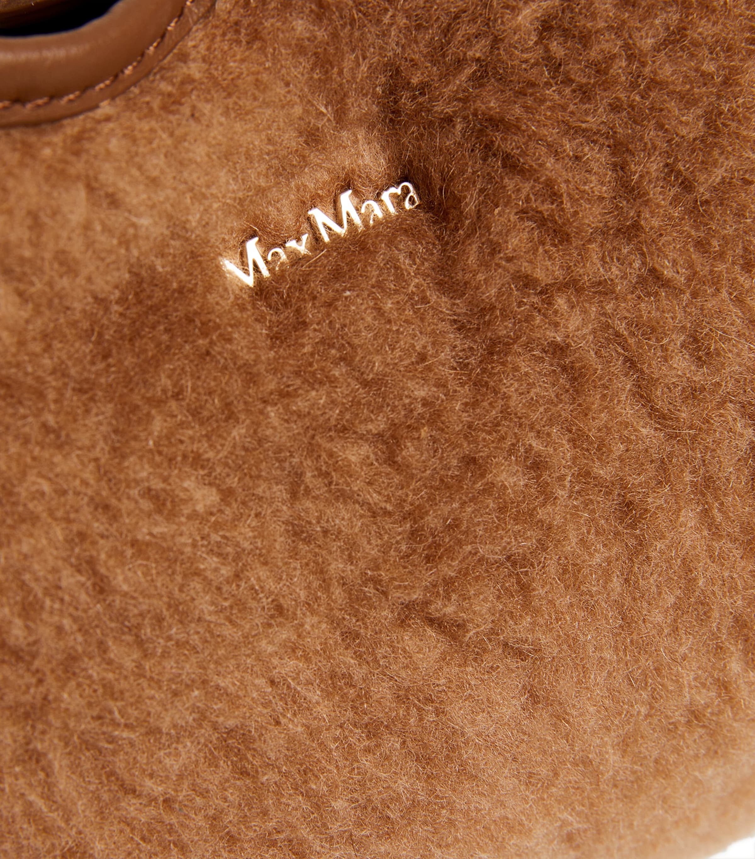 Max Mara Teddy Marine top-handle bag in camel fur, UK version
