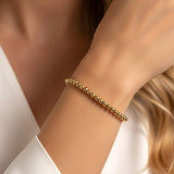 MUCHV 4mm gold ball bracelet 16.2cm (British brand)