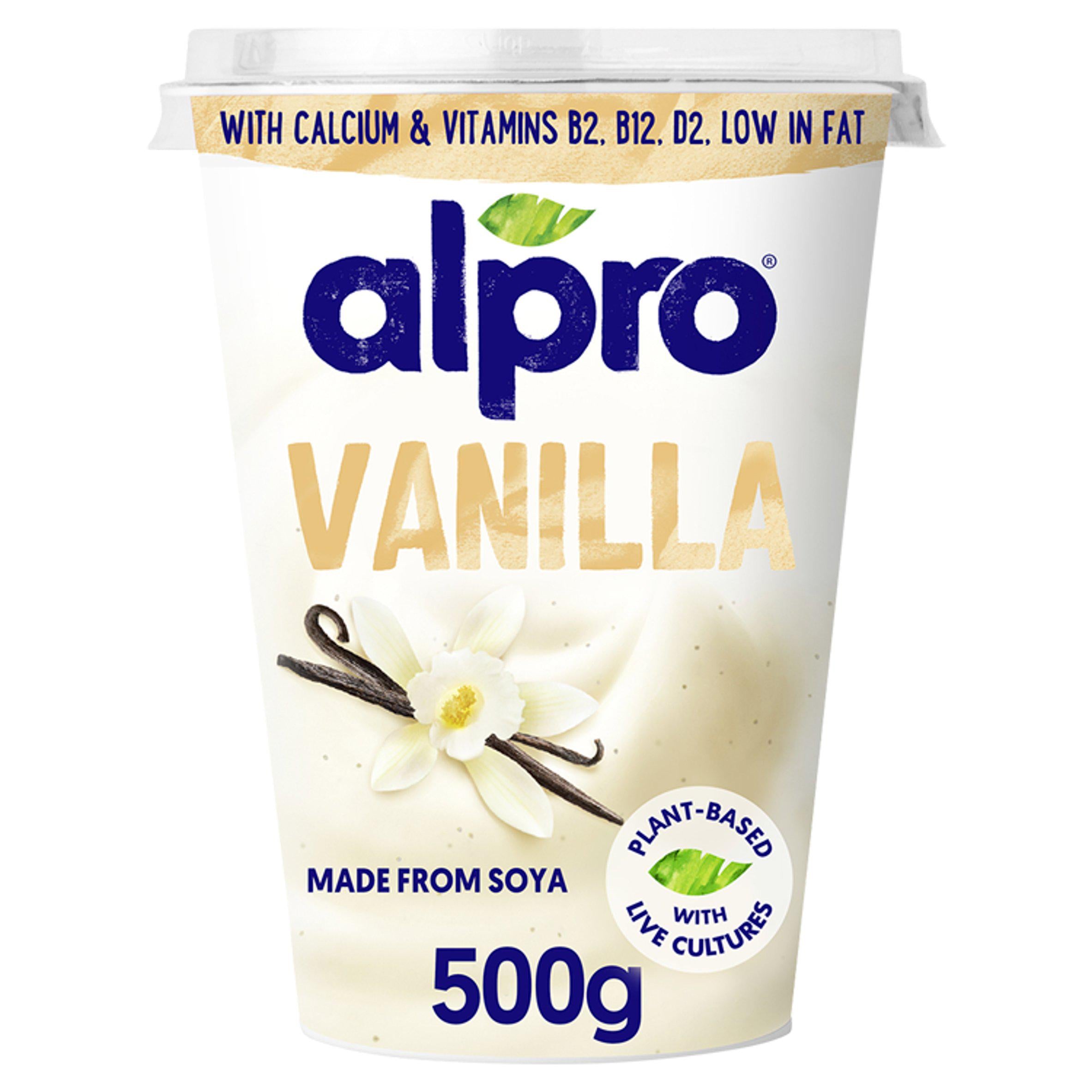 Alpro Vanilla Dairy Free Soya Yoghurt Alternative 500g GOODS Sainsburys   