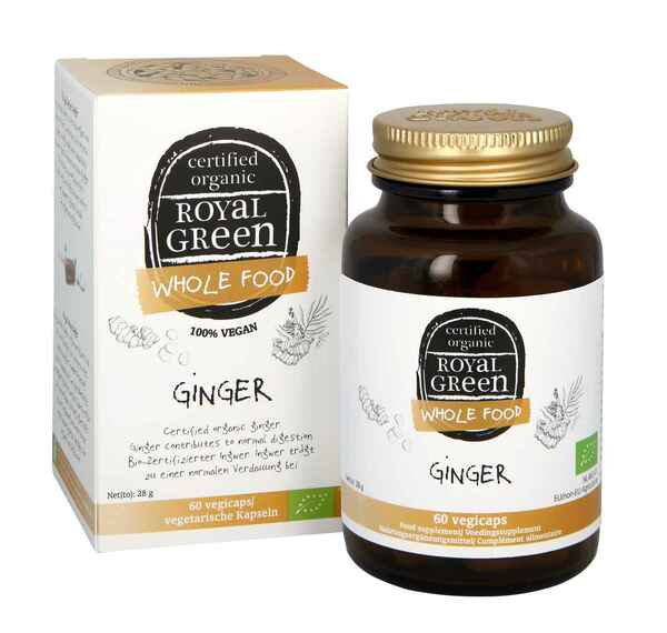 Royal Green Ginger ginger supplement 60 capsules - British product