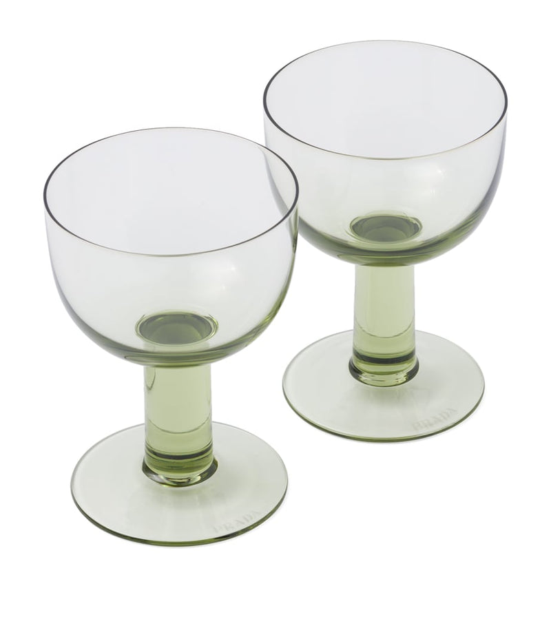 Prada red wine glasses set of 2, imported from the UK