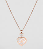 Chopard Happy Hearts pendant necklace rose gold mother-of-pearl diamond, imported from the UK