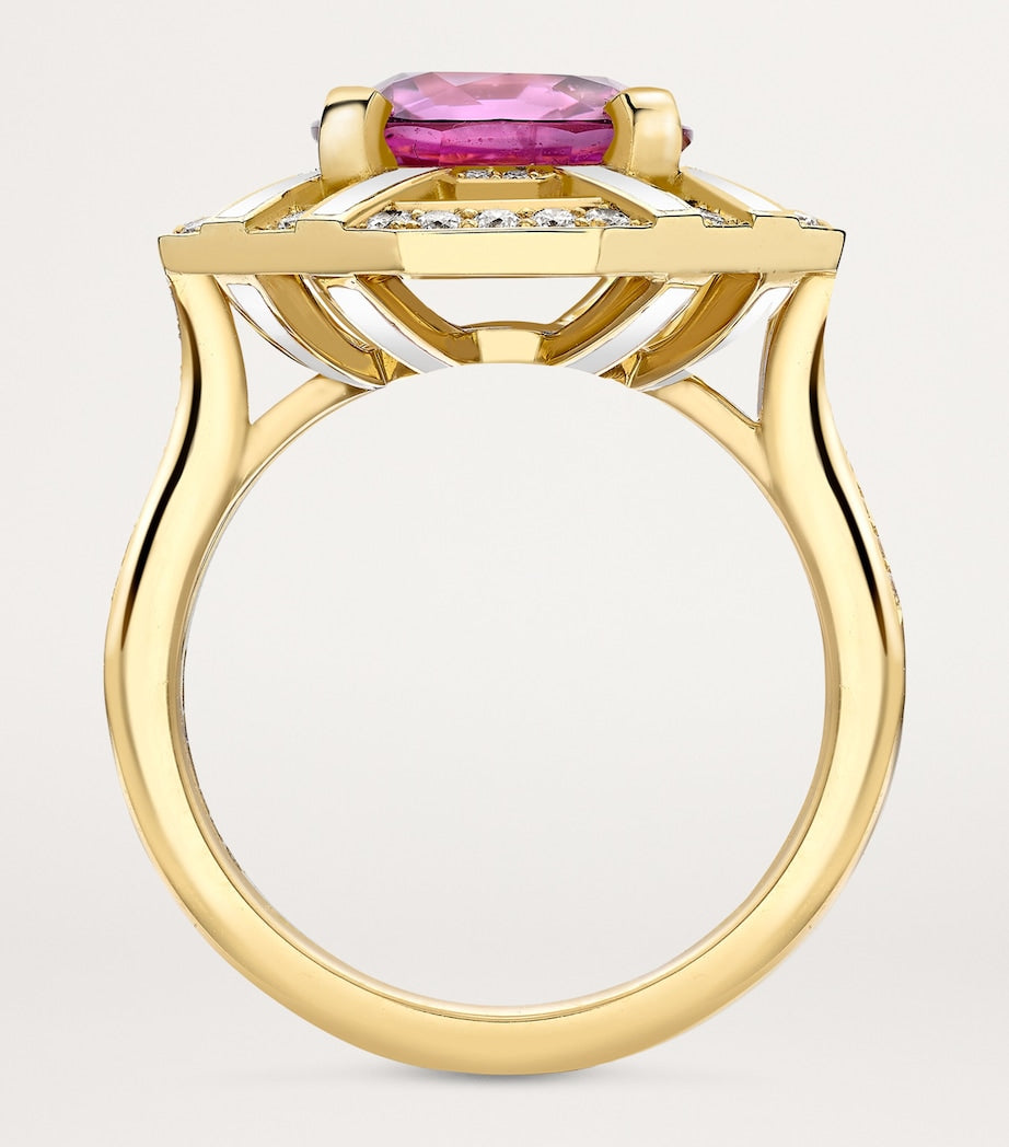 Boodles ring with pink sapphire and diamond, Fifth Avenue - British product