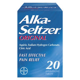 Alka Seltzer Original Fast Effective Pain Relief Effervescent 20 Tablets GOODS Superdrug   