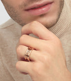 Bvlgari B.zero1 three-band rose gold ring - British product