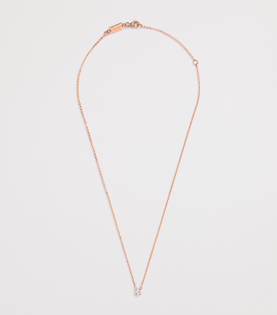 Harrods rose gold diamond pendant necklace 0.25ct - British product