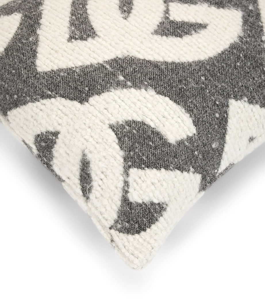 Dolce & Gabbana Casa wool-silk-cashmere logo cushion 50cm x 50cm - British product