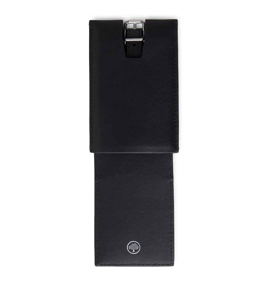 Mulberry calfskin logo luggage tag, imported from the UK