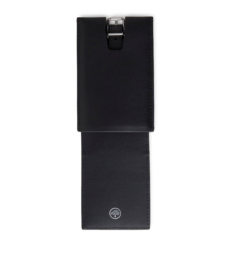 Mulberry calfskin logo luggage tag, imported from the UK