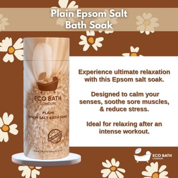 Eco Bath unscented plain epsom salt bath soak 1kg - British product