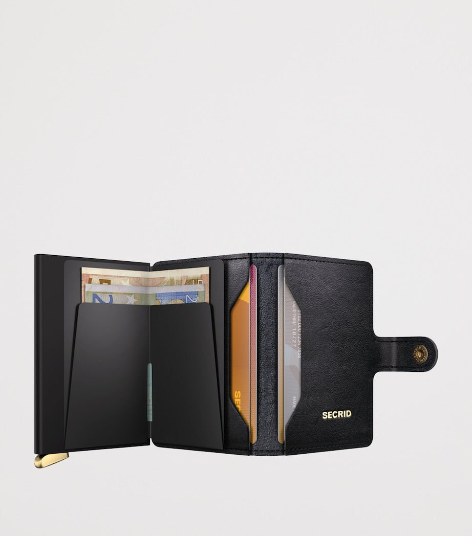 Secrid leather diamond-embossed miniwallet card holder UK version