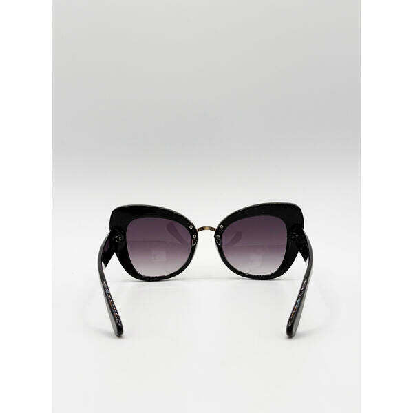 SVNX oversized cat-eye sunglasses in black - British product