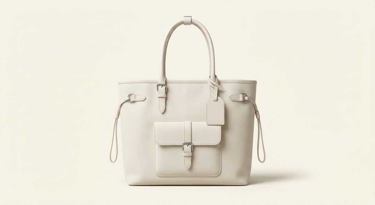 Prada top-handle bag leather and linen (British brand)