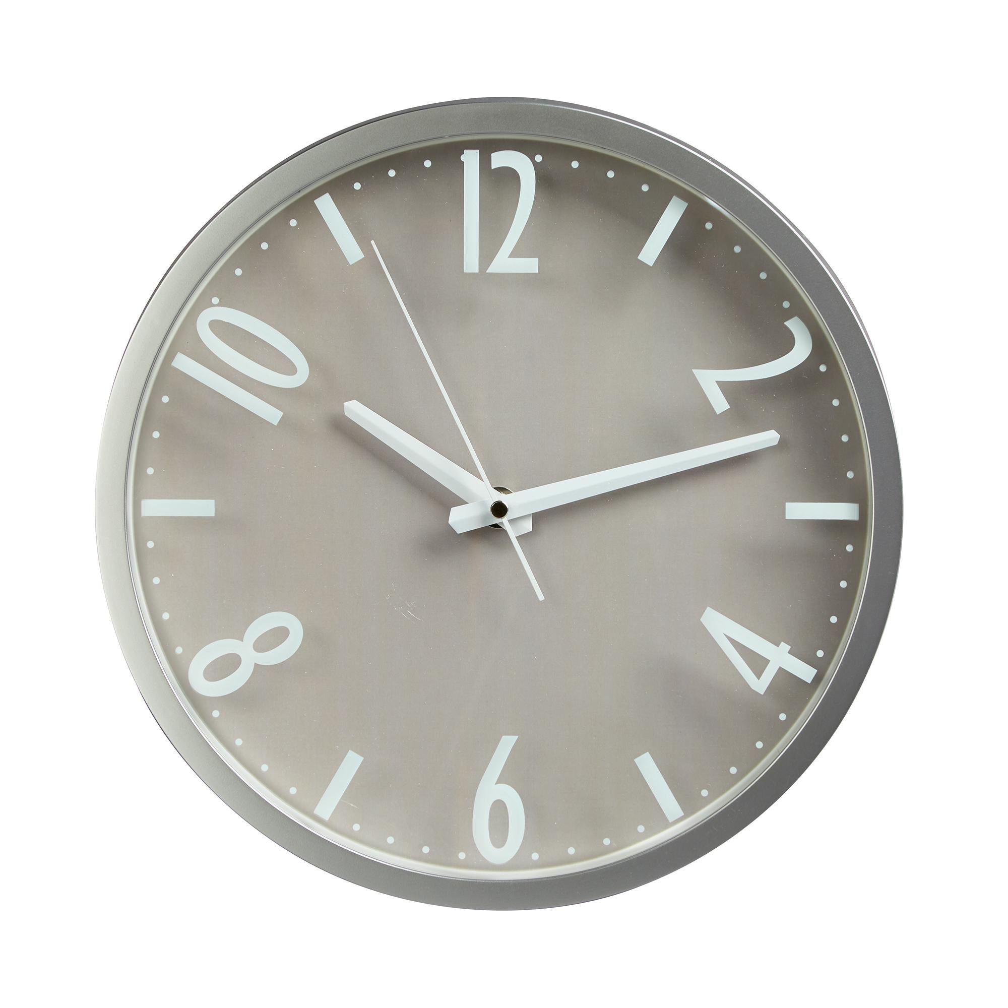 Habitat Contemporary Wall Clock - Silver GOODS Sainsburys   