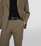 BOSS genuine leather belt with logo buckle (British brand)