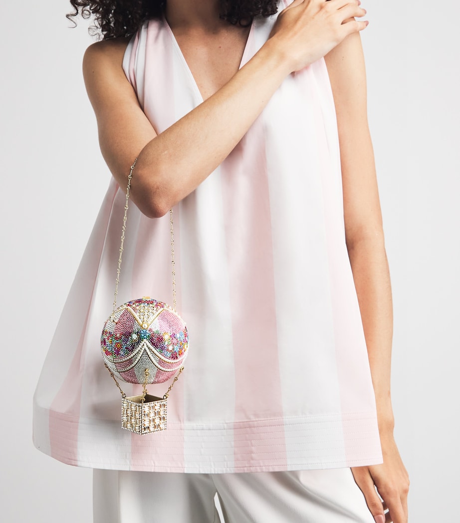 Judith Leiber hot air balloon clutch bag with crystals - British product