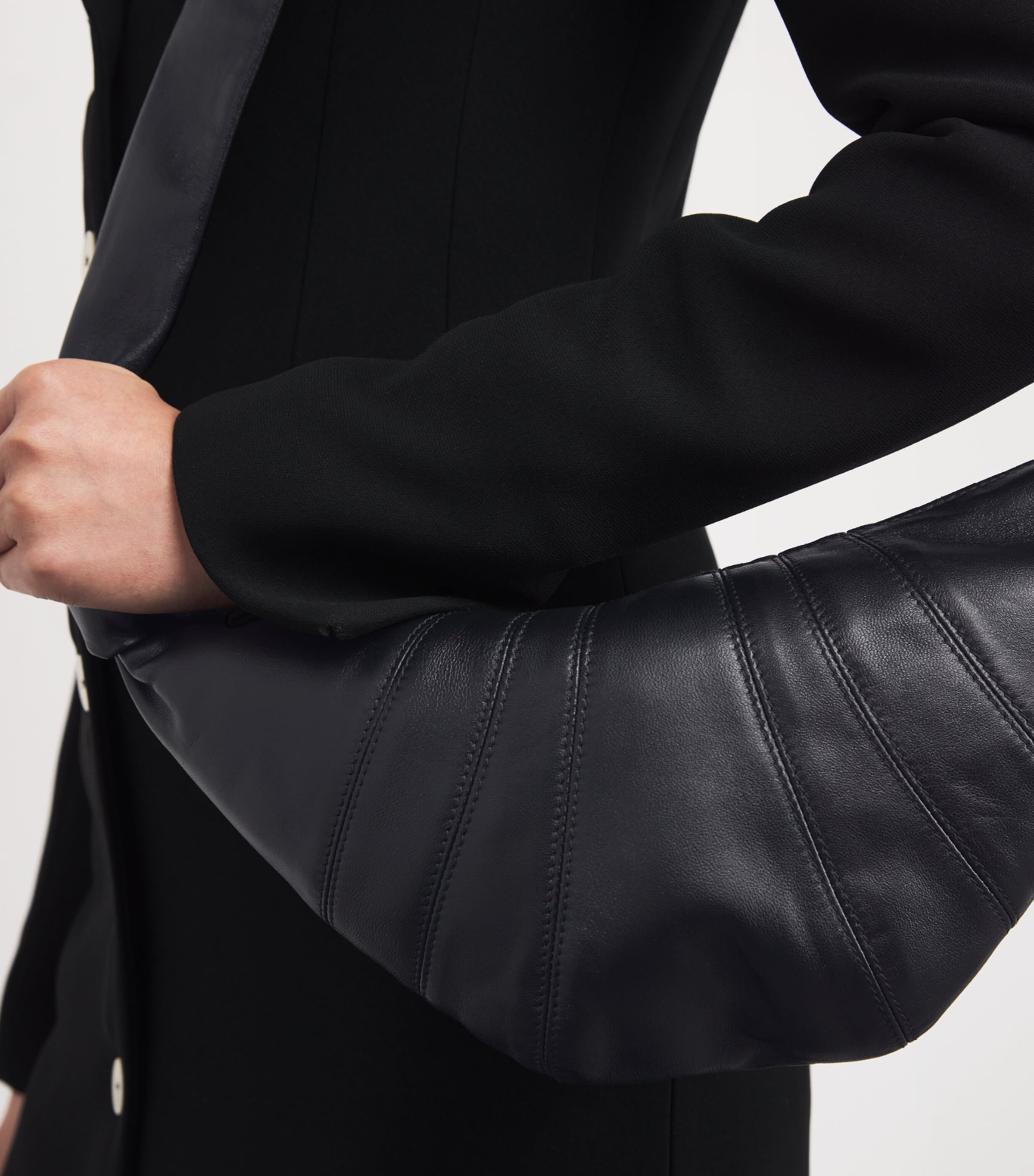 Lemaire small nappa leather croissant cross-body bag - British product