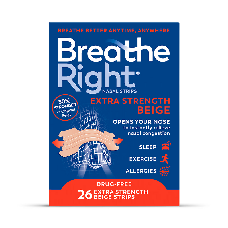 Breathe Right Extra Strength nasal strips 26 count - British product