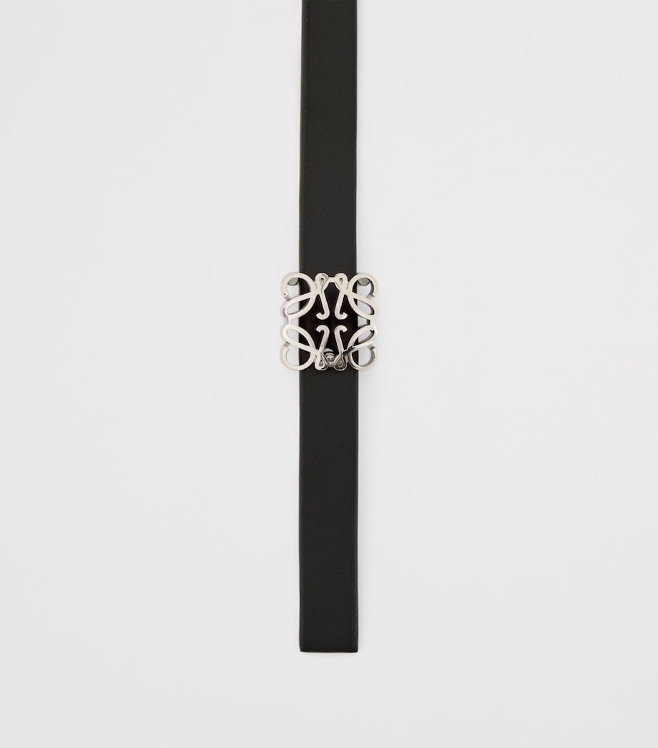 LOEWE reversible leather belt with Bombe Anagram, 1cm width (British brand)