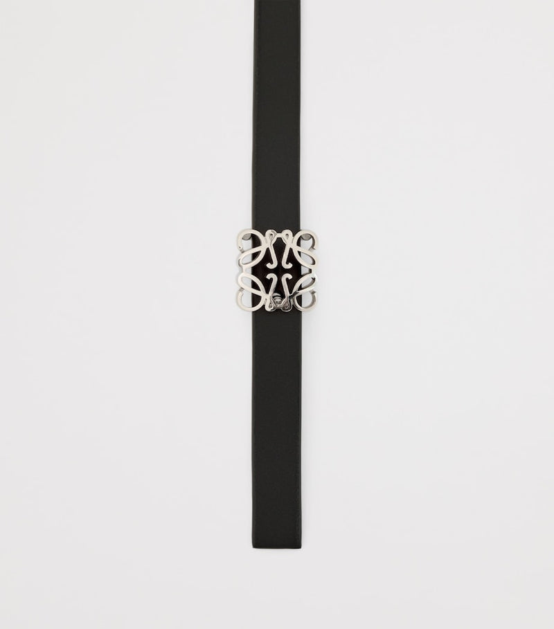 LOEWE reversible leather belt with Bombe Anagram, 1cm width (British brand)