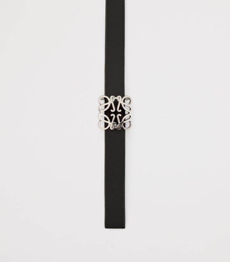 LOEWE reversible leather belt with Bombe Anagram, 1cm width (British brand)