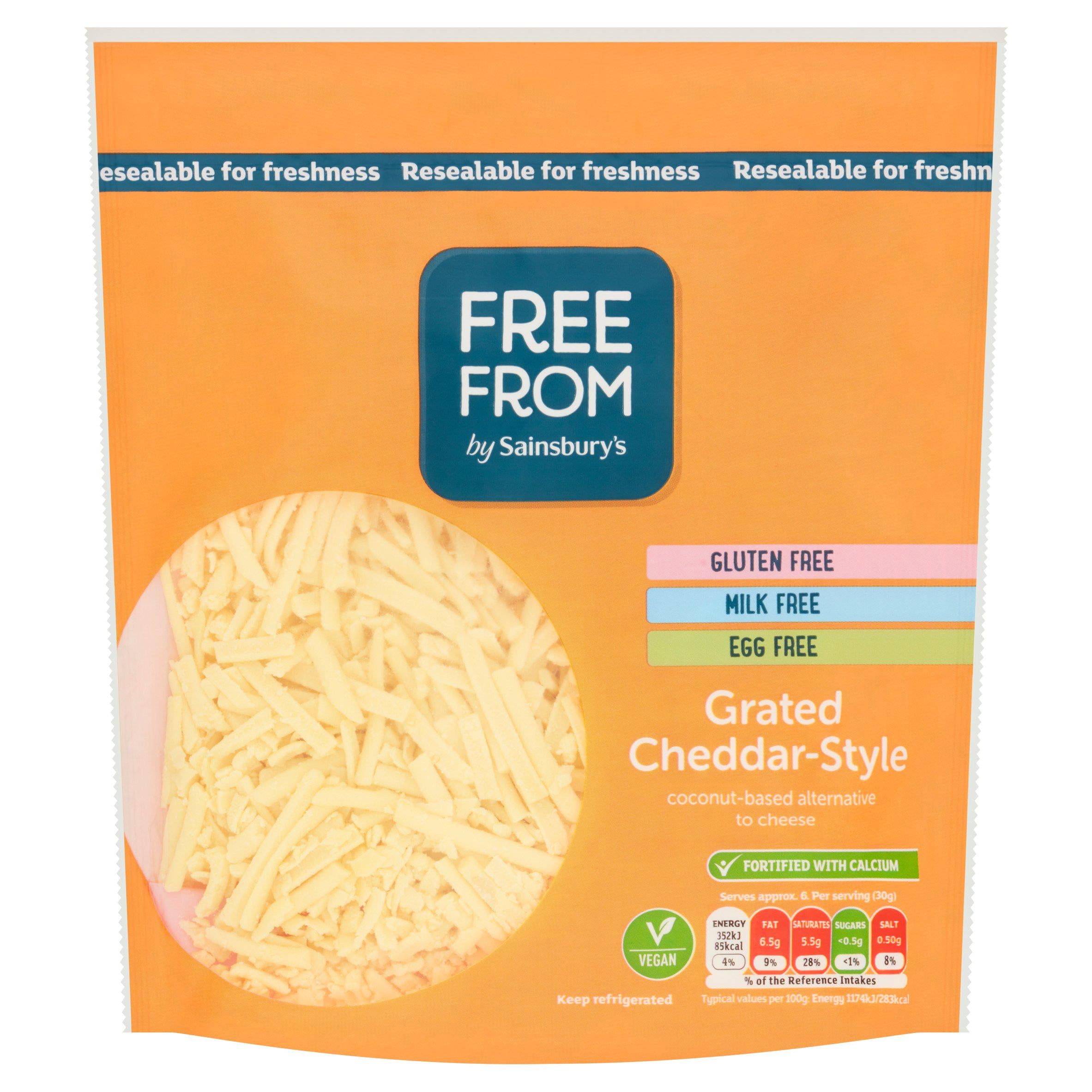 Sainsbury's Free From Grated Cheddar Style 200g GOODS Sainsburys   