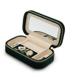 WOLF Zoe floral-embroidered travel jewellery case (British brand)