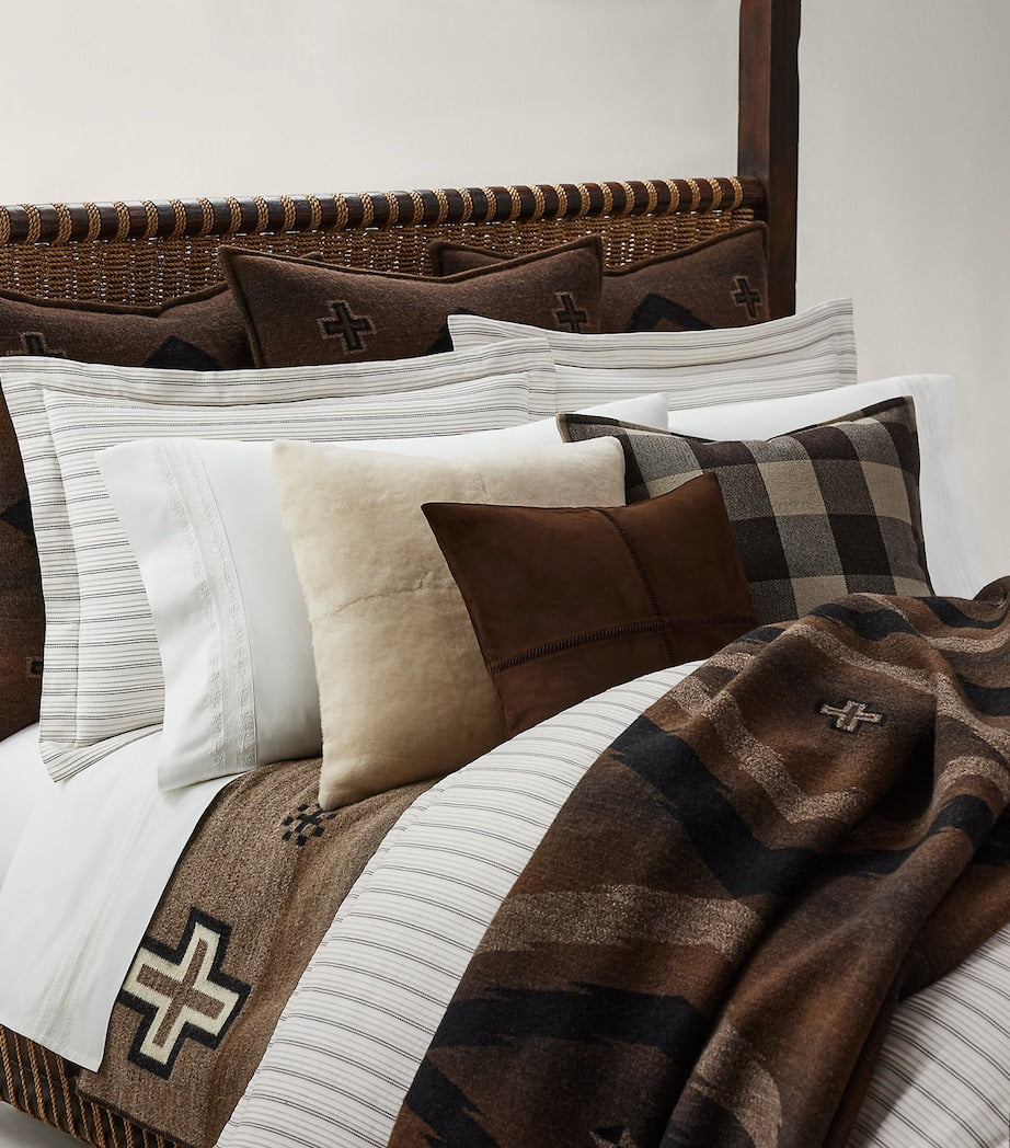 Ralph Lauren Home wool check Joshua cushion 50cm x 50cm, imported from the UK