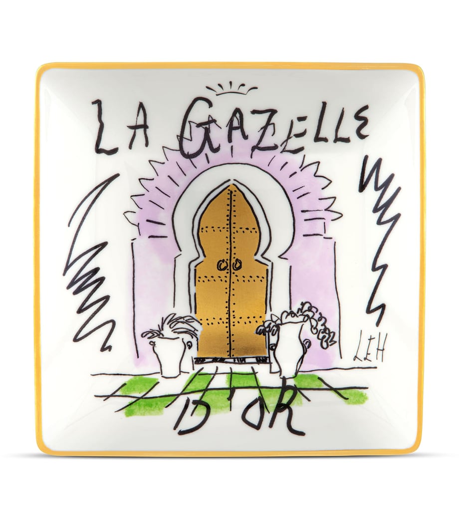 GINORI 1735 La Gazelle D'Or decorative tray 13.5cm, imported from the UK