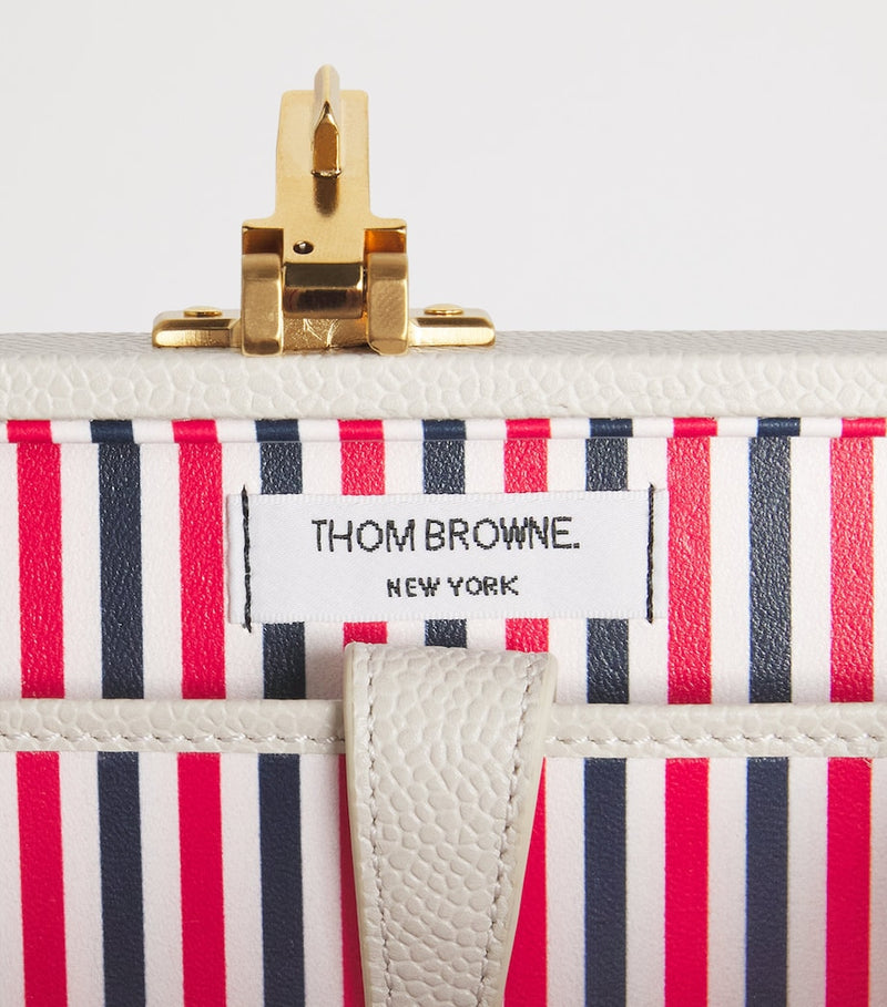 Thom Browne grained leather attaché top-handle bag (British brand)